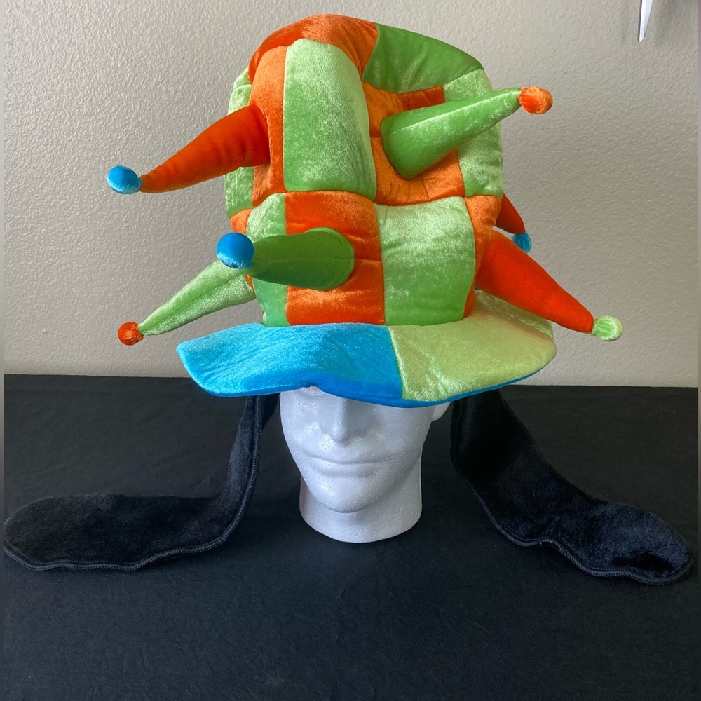 Disney Parks Adult Goofy Jester Hat Long Ears Adjustable Top Hat